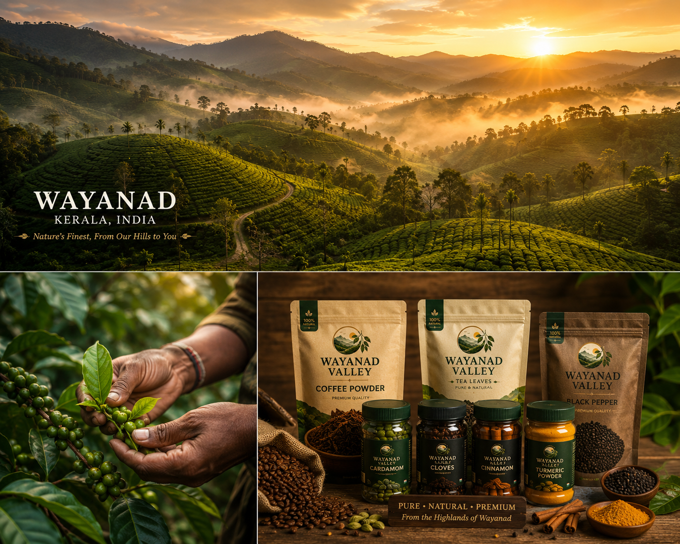 Wayanad hills, harvesting and product range